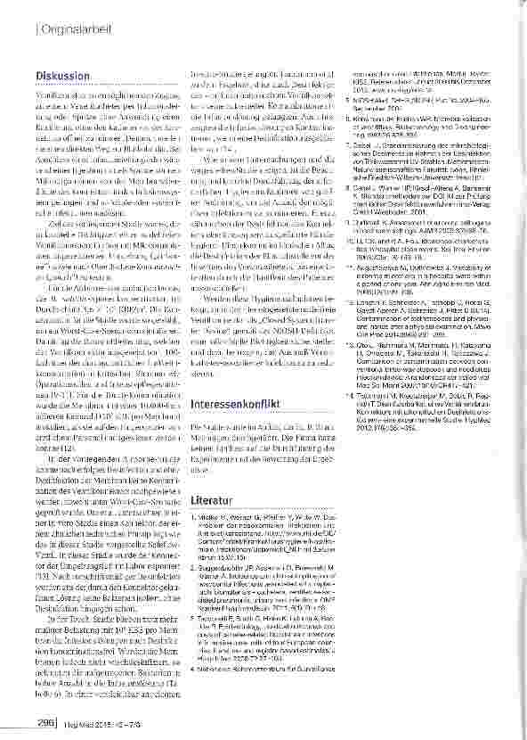 Vorschauseite 5: Evaluierung der mikrobiellen Dichtigkeit von Closed System Transfer Devices am Beispiel eines nadelfreien Ventilkonnektors