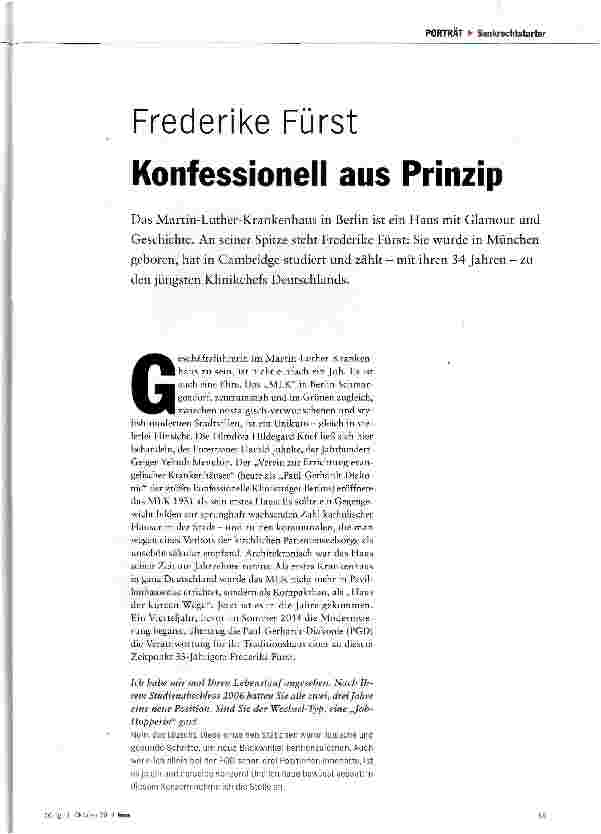 Vorschauseite 2: Frederike Fürst Konfessionell aus Prinzip