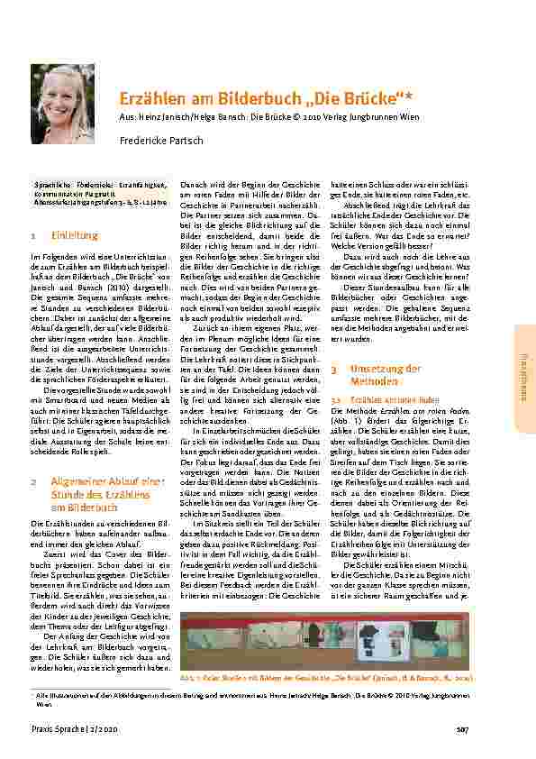Vorschauseite 1: Erzählen vom Bilderbuch "Die Brücke"
