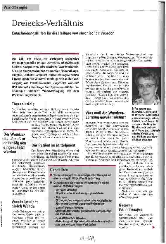 Vorschauseite 1: Dreiecks-Verhältnis Entscheidungshilfen für die Heilung chronischer Wunden