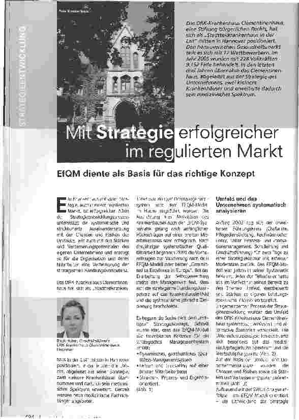 Vorschauseite 1: Mit Strategien erfolgreicher im regulierten Markt