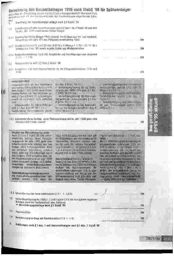 Vorschauseite 2: StabG 96: Deckelung mit Verlustzuweisung