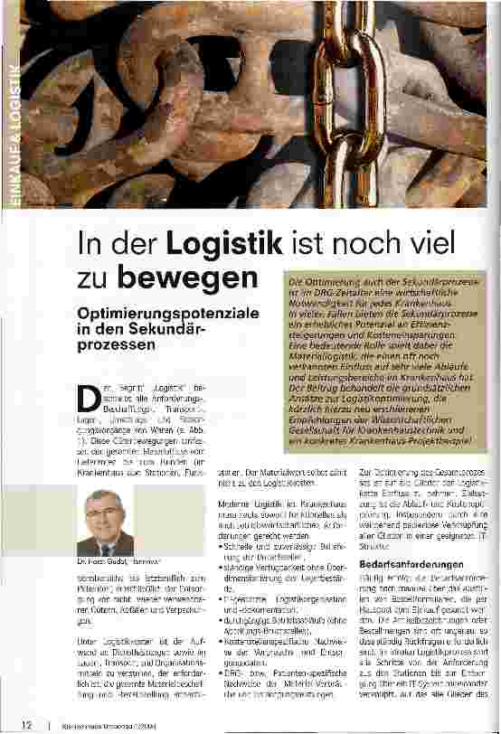 Vorschauseite 1: In der Logistik ist noch viel zu bewegen