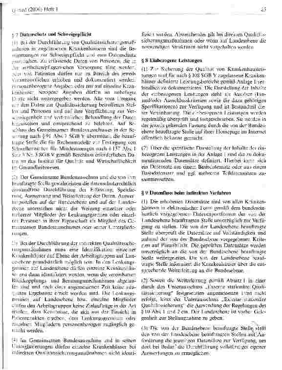 Vorschauseite 5: Neufassung der Vereinbarung zur Qualitätssicherung
