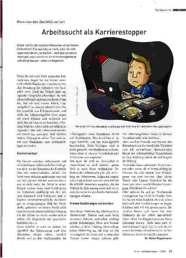Vorschauseite 1: Arbeitssucht als Karrierestopper