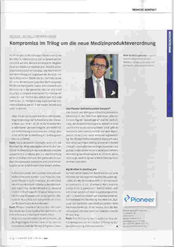 Vorschauseite 1: Kompromiss im Triiog um die neue Medizinprodukteverordnung