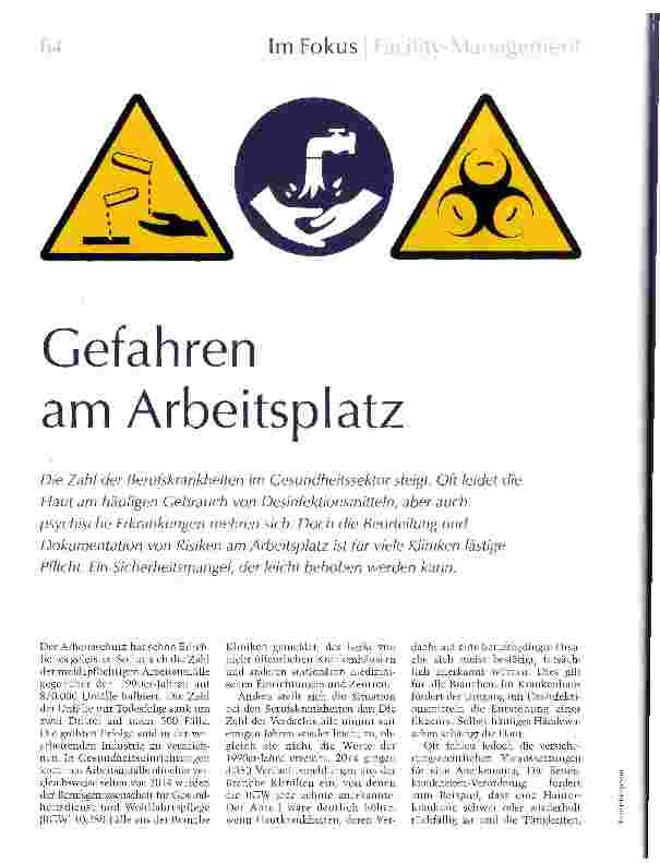 Vorschauseite 1: Gefahren am Arbeitsplatz