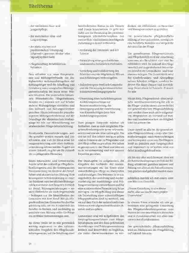 Vorschauseite 5: Das neue Pflegeberufereformgesetz