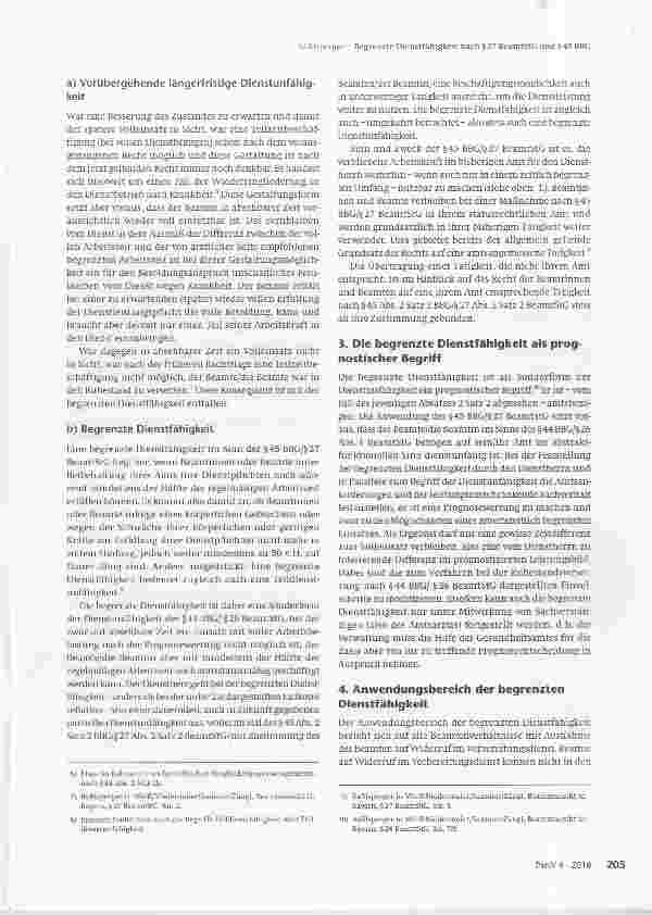 Vorschauseite 2: Begrenzte Dienstfähigkeit nach §27 BeamtStG und §45 BBG