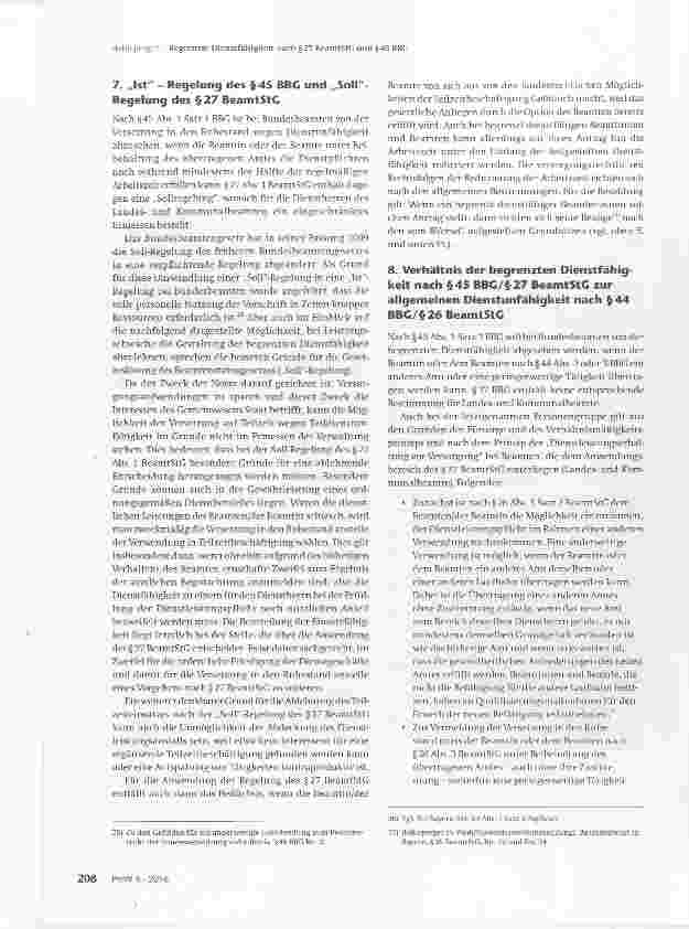 Vorschauseite 5: Begrenzte Dienstfähigkeit nach §27 BeamtStG und §45 BBG