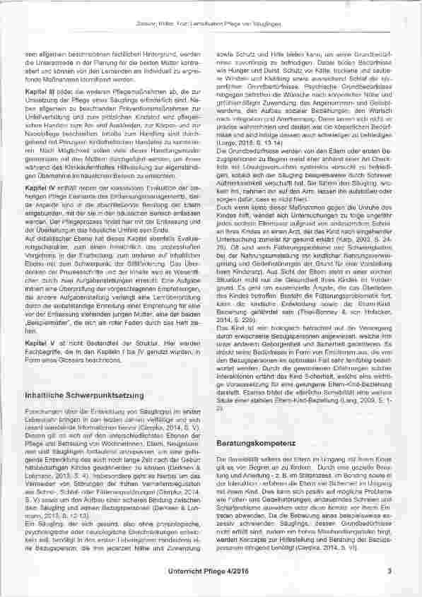 Vorschauseite 2: Lernsituation: Pflege von Säuglingen
