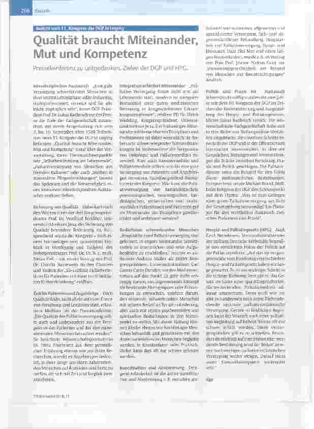Vorschauseite 1: Qualität braucht Miteinander, Mut und Kompetenz