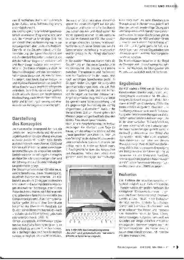Vorschauseite 2: Die Kasseler Stottertherapie Evaluation einer computergestützten Intensivtherapie
