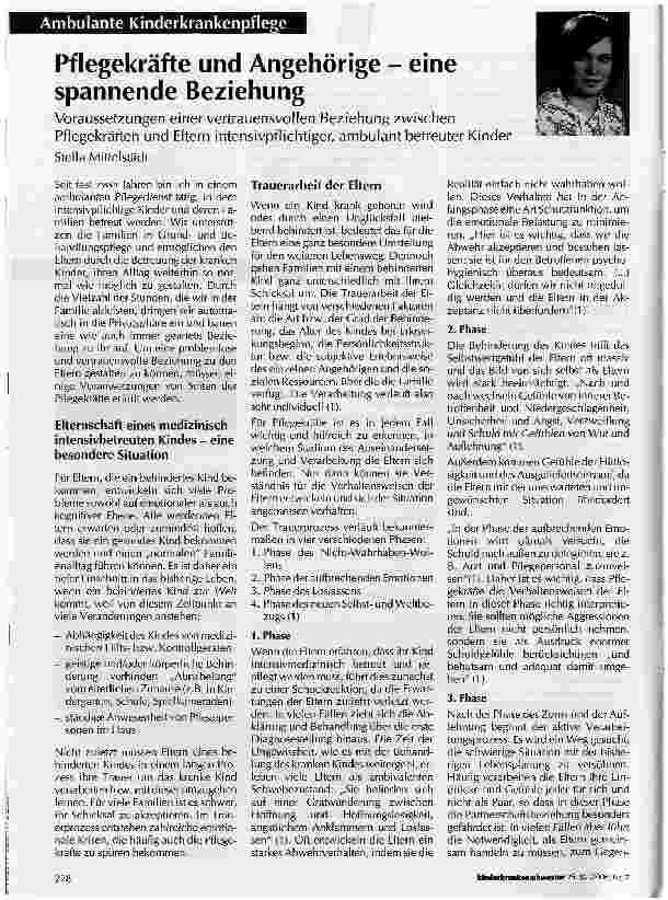 Vorschauseite 1: Pflegekräfte und Angehörige - eine spannende Beziehung