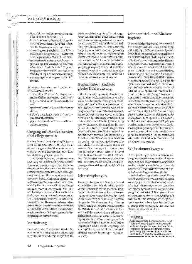 Vorschauseite 5: Hygiene in der Pflege - Teil 7:Gezielte Infektionsprävention in Heimen