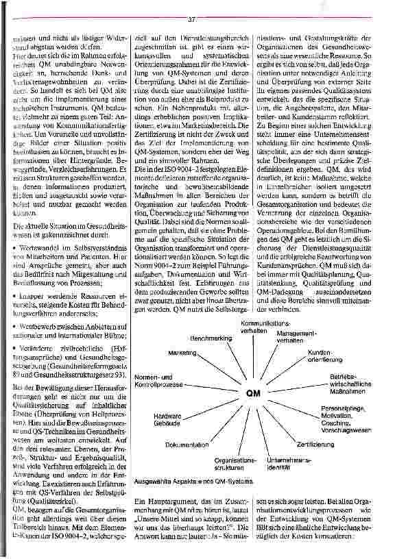 Vorschauseite 2: Die Zauberformel heißt ISO 9004-2 Qualitätsmanagement im Gesundheitswesen