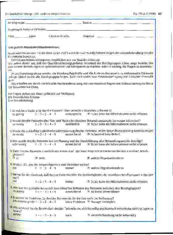 Vorschauseite 3: Ein Qualitätssicherungs-oder -Verbesserungsinstrument