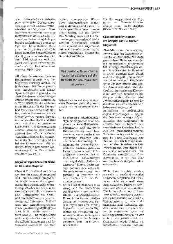 Vorschauseite 2: Migranten - Schlechte Karten für die Gesundheit