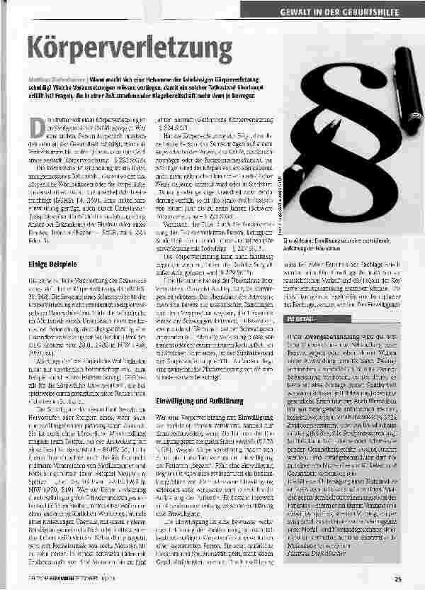 Vorschauseite 1: Körperverletzung