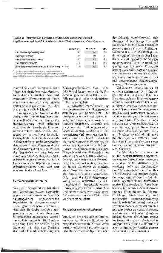 Vorschauseite 4: Perspektiven der Steuerpolitik: Lehren aus den Erfahrungen der letzten Jahre