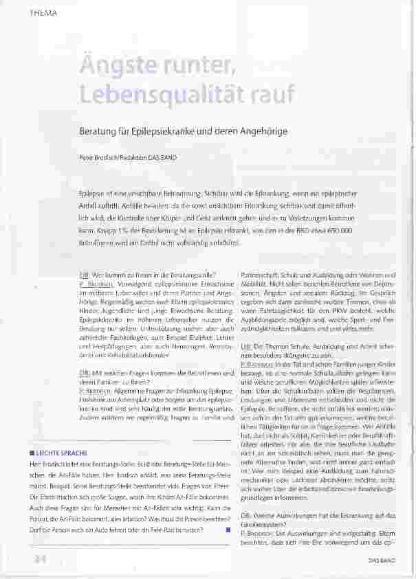 Vorschauseite 1: Ängste runter, Lebensqualität rauf