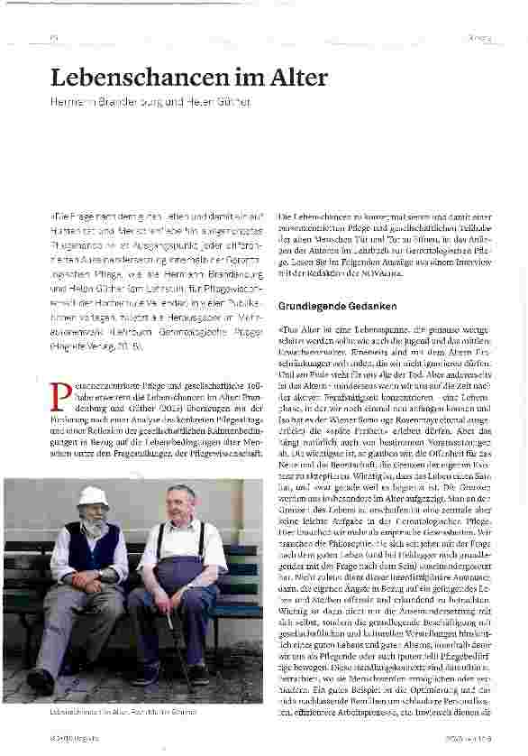 Vorschauseite 1: Lebenschancen im Alter