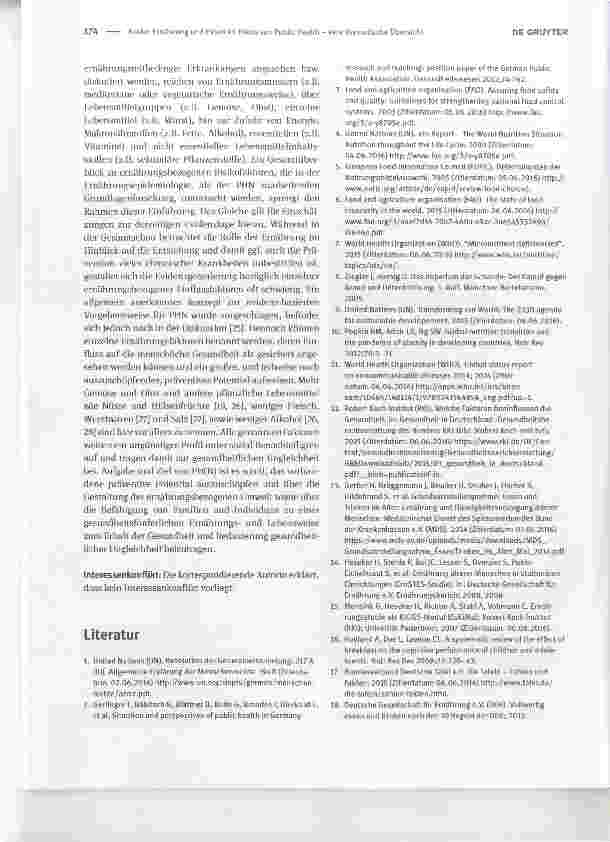 Vorschauseite 3: Ernährung und Essen im Fokus von Public Health eine thematische Übersicht