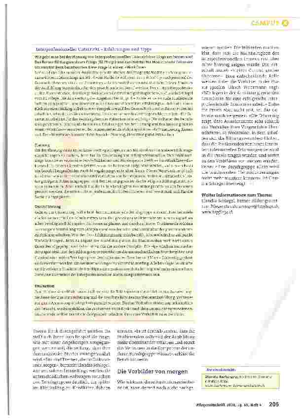 Vorschauseite 3: Die Zukunft gehört den Interprofessionellen