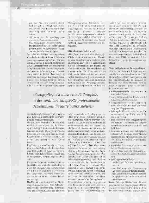 Vorschauseite 3: Bezugspflege braucht eine Teambasis