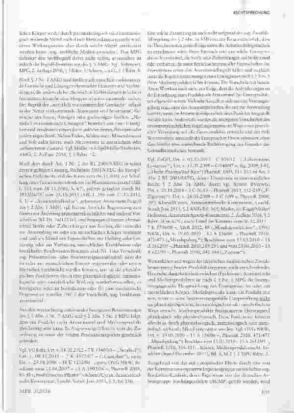Vorschauseite 3: Meerwasser zur Inhalation oder als medizinisches Bad ist als Medizinprodukt einzustufen §§ 2, 13, 21 AMG, §§ 2, 3, 13 MPG