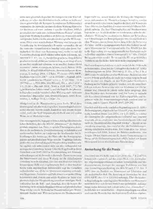 Vorschauseite 4: Meerwasser zur Inhalation oder als medizinisches Bad ist als Medizinprodukt einzustufen §§ 2, 13, 21 AMG, §§ 2, 3, 13 MPG
