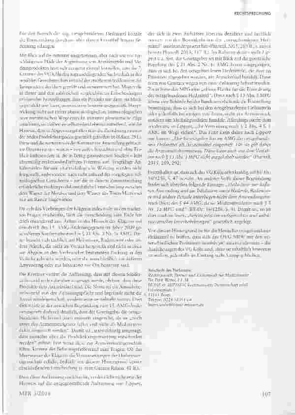 Vorschauseite 5: Meerwasser zur Inhalation oder als medizinisches Bad ist als Medizinprodukt einzustufen §§ 2, 13, 21 AMG, §§ 2, 3, 13 MPG