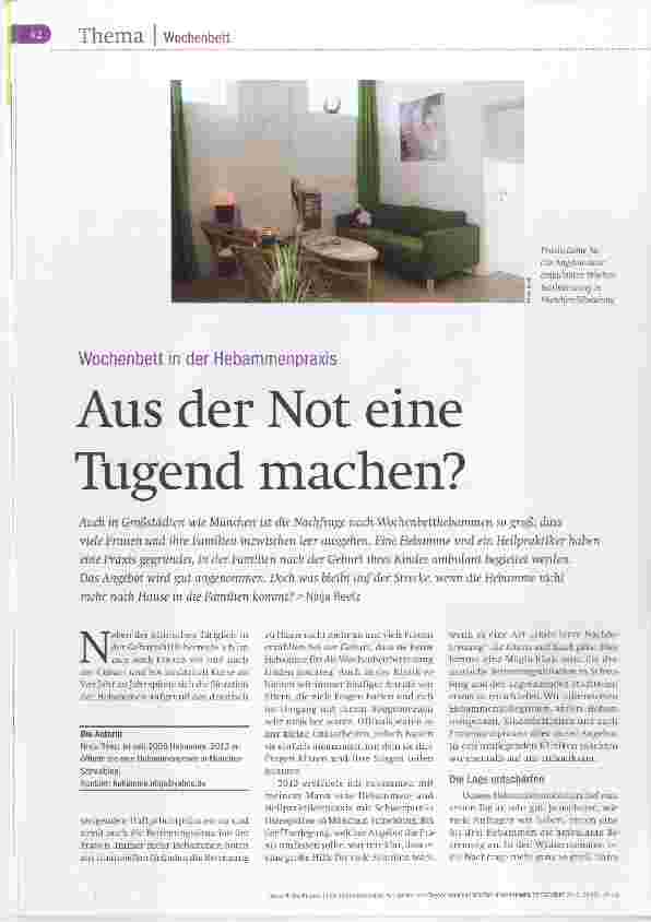Vorschauseite 1: Aus der Not eine Tugend machen?