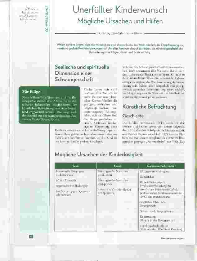 Vorschauseite 1: Unerfüllter Kinderwunsch Mögliche Ursachen und Hilfen