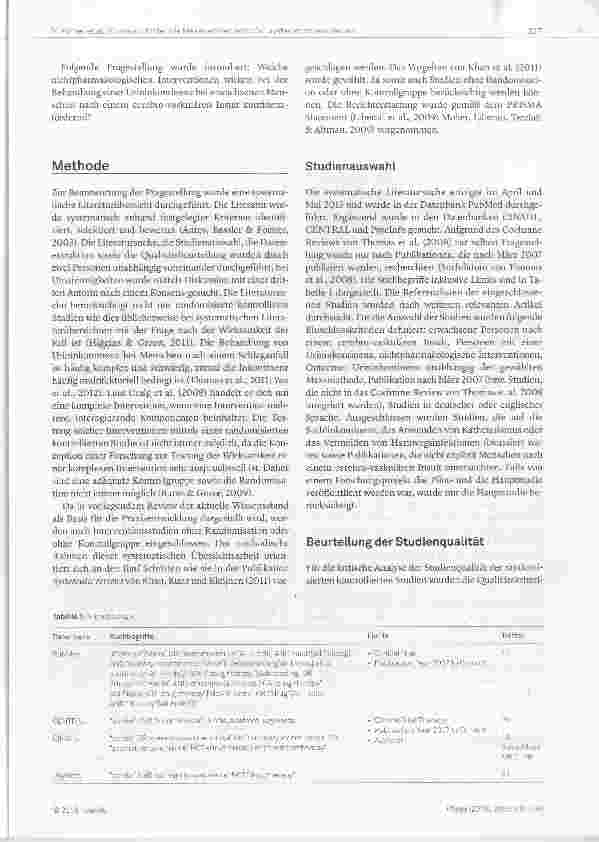 Vorschauseite 3: Wirksamkeit von nichtmedikamentösen Interventionen zur Förderung der Urinkontinenz bei Menschen nach einem cerebrovaskulären Insult