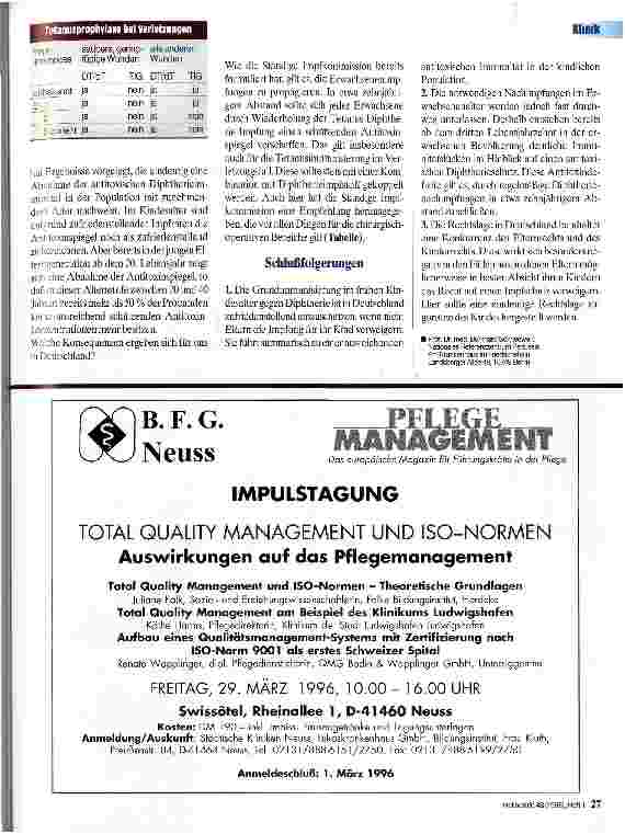 Vorschauseite 2: Diphterie - Bedrohung auch für uns?
