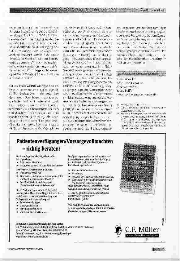 Vorschauseite 4: Grenzen der Vorsorgevollmacht