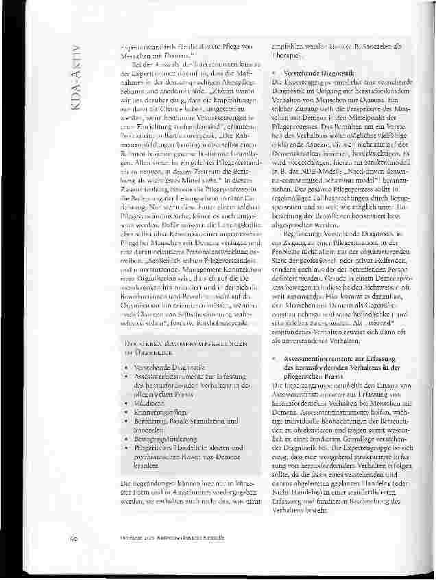 Vorschauseite 3: DIE PERSPEKTIVE DER MENSCHEN MIT DEMENZ IN DEN MITTELPUNKT STELLEN