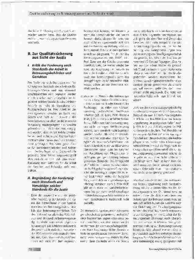 Vorschauseite 2: Qualitätssicherung im Betreuungswesen aus Sicht der Justiz