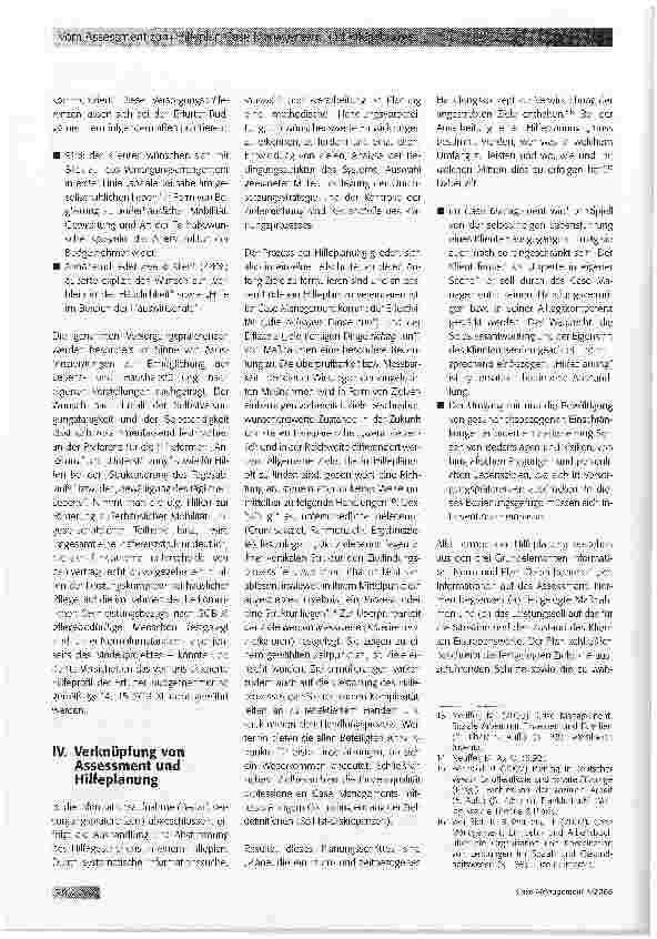 Vorschauseite 4: Vom Assessment zum Hilfeplan Case Management und Pflegebudget