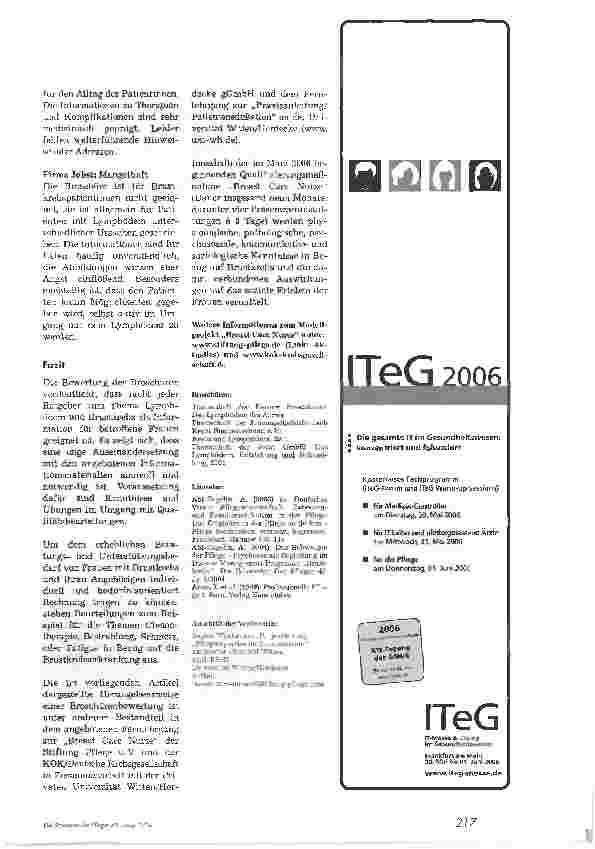Vorschauseite 4: Nicht jeder Ratgeber geeignetBewertung von Patientenbroschüren am Beispiel Lymphödem nach Brustkrebs