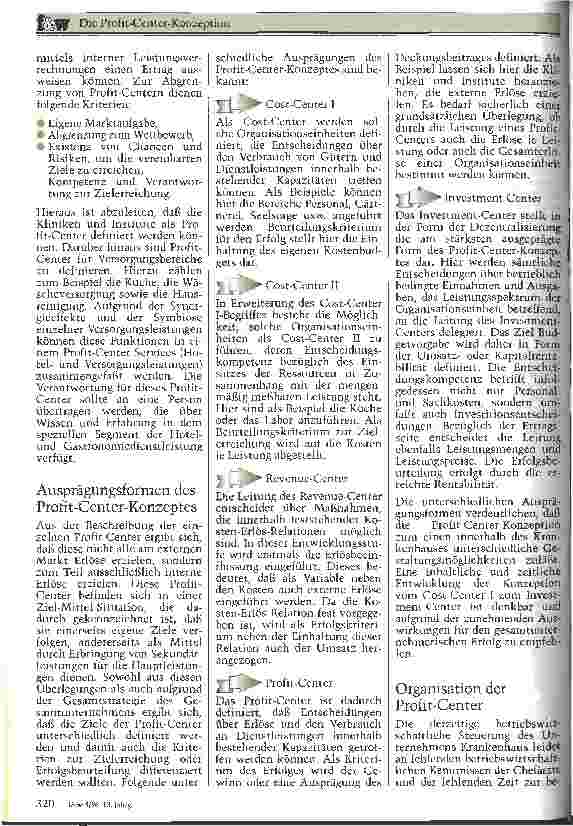 Vorschauseite 4: Die Profit-Center-Konzeption