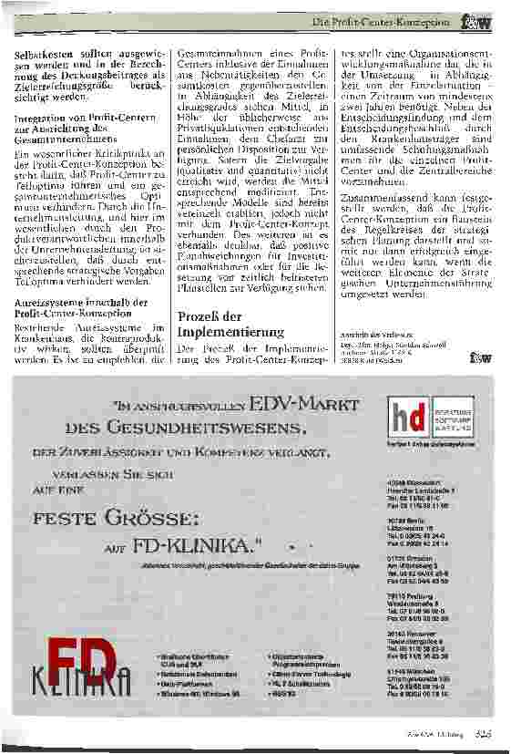 Vorschauseite 6: Die Profit-Center-Konzeption