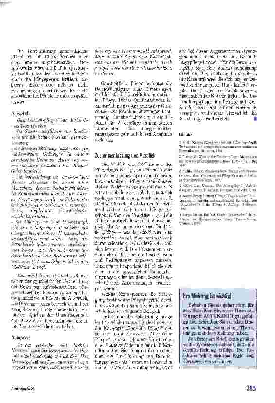 Vorschauseite 6: Chaos oder Ordnung? Das Dilemma der Pflegedefinitionen