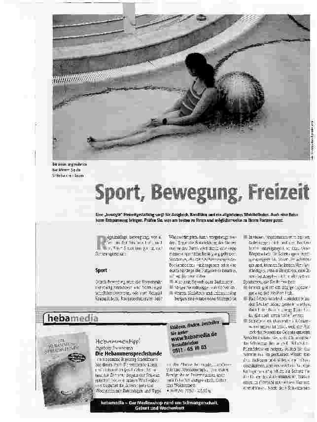 Vorschauseite 1: Sport, Bewegung, Freizeit
