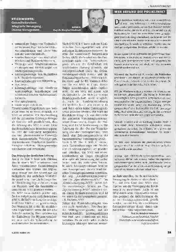 Vorschauseite 2: Zurück zur PoliklinikEin bewährtes Modell lebt wieder auf