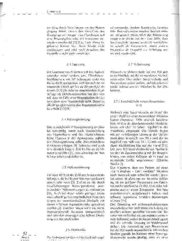 Vorschauseite 3: NARKOSEEINLEITUNG BEI NICHT NÜCHTERNENPATIENTEN MECHANISCHE UND PHARMAKOLOGISCHEINTERVENTIONEN ZUR RISIKOREDUKTION EINERASPIRATION BZW. DEREN FOLGEN