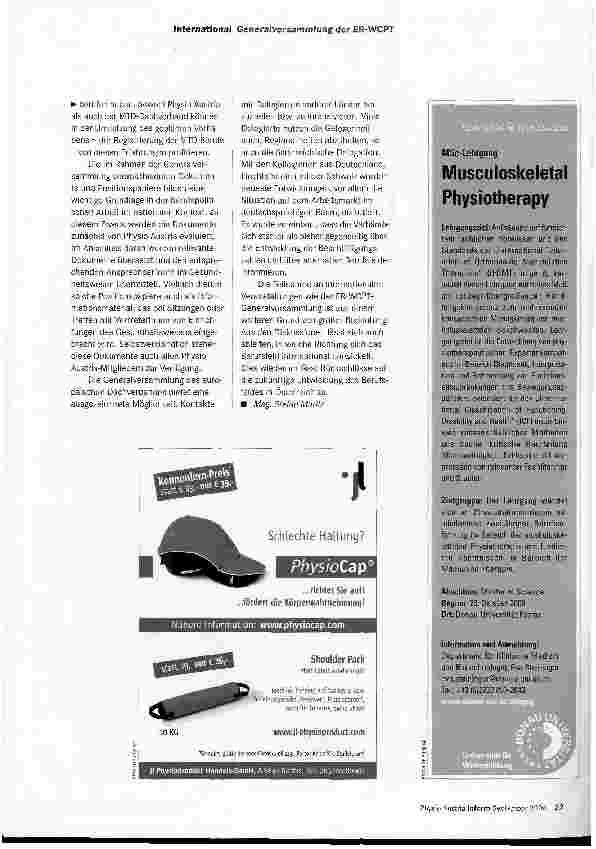Vorschauseite 3: Die Stimme der Physiotherapie in Europa