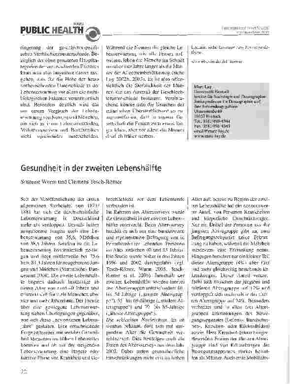 Vorschauseite 3: Leben Frauen länger oder sterben Männer früher?