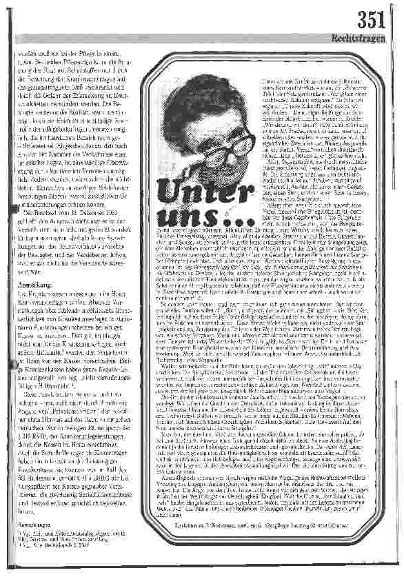 Vorschauseite 2: Krankenunterlagen im Heim / Krankenkassen müssen zahlen - Urteil des SG Hildesheim vom 2. 5. 1986